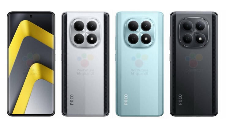 O Poco M8 e o Poco M8 Pro têm basicamente o mesmo design (Fonte da imagem: Winfuture)