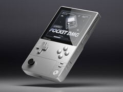 O Ayaneo Pocket DMG em sua mais recente opção de cor Bright Silver. (Fonte da imagem: Ayaneo)