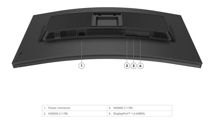 O Legion 32Q-2c também possui um suporte ergonômico.