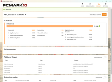 PCMark10 com adaptador de energia plugado