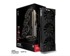 A série XFX Swift de placas Radeon RX 9070 XT (na foto) e RX 9070 tem coolers com ventilador triplo. (Fonte da imagem: XFX)
