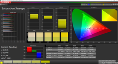 Saturação CalMAN (AdobeRGB target color space)