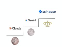 Uma imagem ilustrativa que mostra como o Scinapse se compara à concorrência (Fonte da imagem: Google, Anthropic e Pluto Labs; editado)