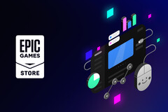 A Epic Games Store, cujo logotipo é mostrado acima, não indica se um jogo foi desenvolvido usando IA. (Fonte da imagem: Epic Games)