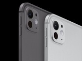 Apple iPad Pro M5 em preto e prata espacial, mostrando seu corpo fino e uma única câmera traseira. (Fonte da imagem: Apple)