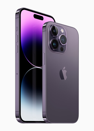 iPhone 14 Pro e iPhone 14 Pro Max - Deep Purple. (Fonte de imagem: Apple)