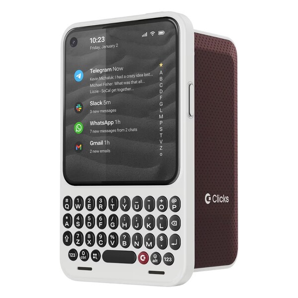 O Clicks Communicator é um smartphone Android com um teclado físico. (Fonte da imagem: Clicks)