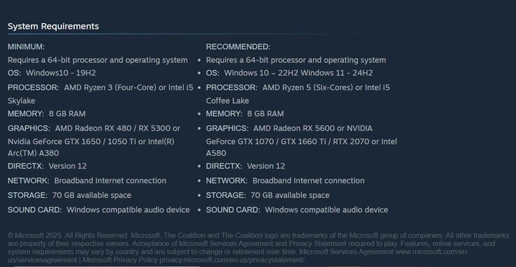 Requisitos de sistema do Gears of War: Reloaded.