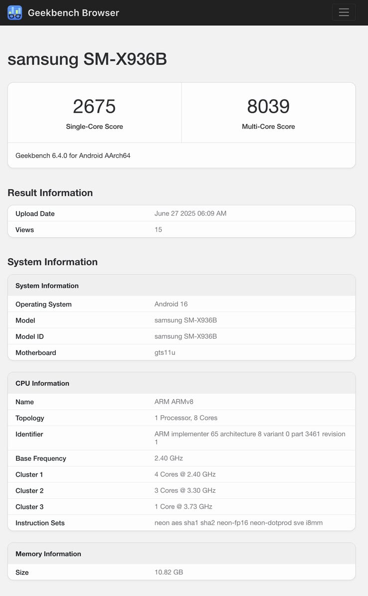 (Fonte da imagem: Geekbench)