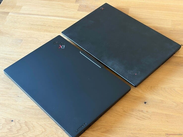 X1 Carbon Gen 14 (à esquerda) vs. Gen 7 (à direita)