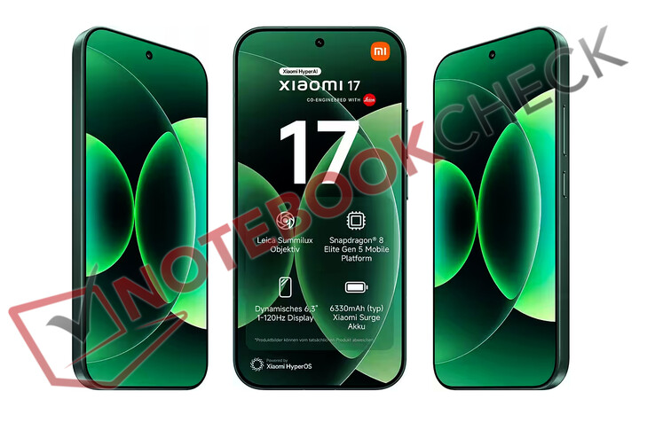 O varejista também lista todas as principais especificações da versão global do Xiaomi 17. (Fonte da imagem: via Notebookcheck)