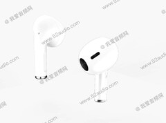 Os AirPods 3 são muito parecidos com os AirPods Pro. (Fonte da imagem: 52audio)