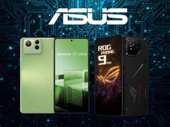 Smartphones da Asus, incluindo o Zenfone 11 Ultra e o ROG Phone 9 Pro (Fonte da imagem: Asus com edições)