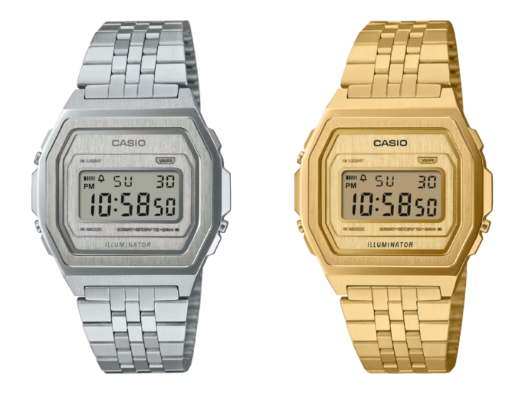 Os relógios Casio Vintage A1000A-7 (esquerda) e A100G-9 (direita). (Fonte da imagem: Casio)