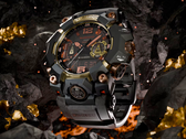 Imagem promocional do relógio Casio Mudmaster "Magma Gold