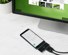 A pequena estação de acoplamento IOGEAR GUD3C460 USB-C transforma seu smartphone Android em um desktop (Fonte: IOGEAR)