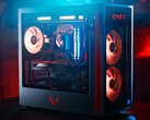 A nova edição limitada do Omen 35L tem um design com o tema Valorant. Na foto: o desktop para jogos. (Fonte da imagem: HP)