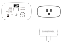 O plugue inteligente IKEA SPELNING apareceu em um registro na FCC. (Fonte da imagem: FCC)