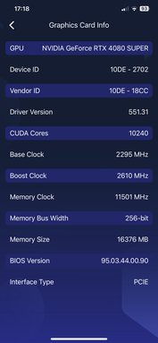 Informações sobre a GPU