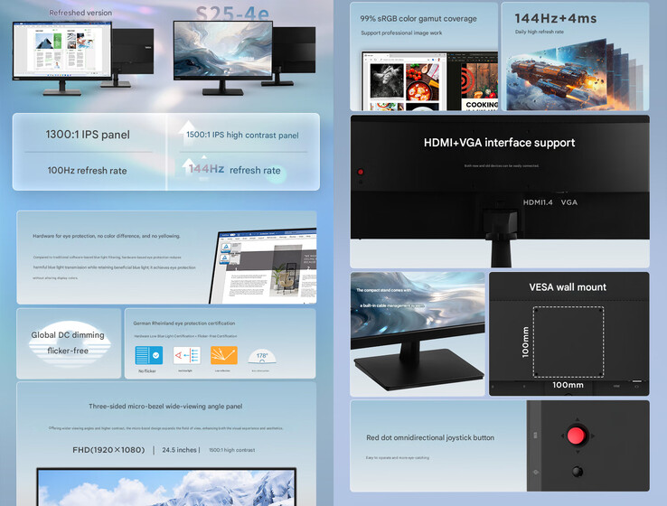 Principais destaques do ThinkVision S25-4e (Fonte da imagem: Lenovo - tradução automática)