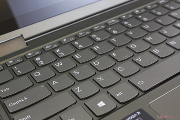 Teríamos preferido chaves mais firmes e profundas para uma experiência de digitação mais parecida com o ThinkPad