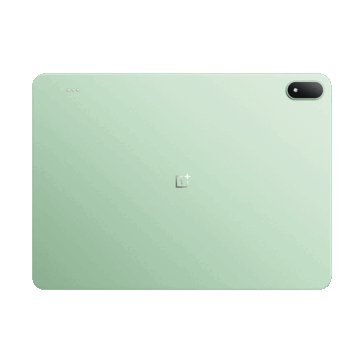O OnePlus Pad 4 com acabamento Sage Mist.