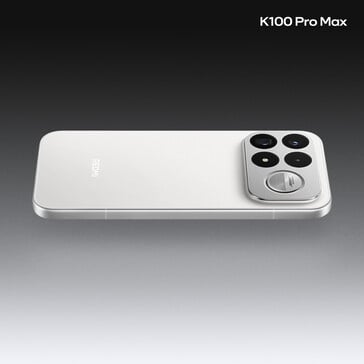 O K100 Pro Max na cor “Branco Dourado”