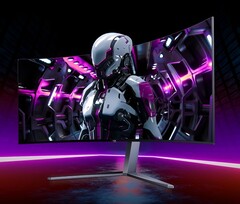 O novo monitor para jogos AOC Agon Pro apresenta uma tela curva de 34 polegadas com um painel QD-OLED.