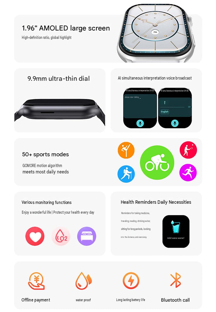 Principais destaques do smartwatch (traduzido por máquina)