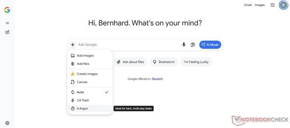 Os utilizadores pagantes também podem aceder ao Gemini 4 Argon no Modo IA da Pesquisa Google.