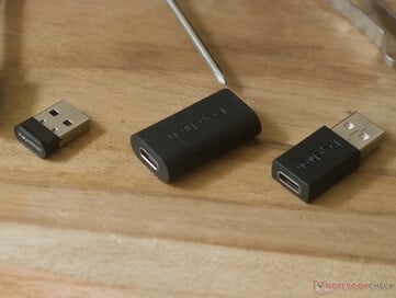 Adaptadores USB-A para C Keychron K3 HE e dongle USB-A
