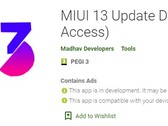 MIUI 13 Update Download (Acesso antecipado) (Fonte: Google Play)