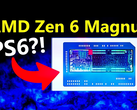 Uma captura de tela de vídeo mostrando o que pode ser uma APU Zen 6 (fonte da imagem: Moore's Law Is Dead YouTube channel)