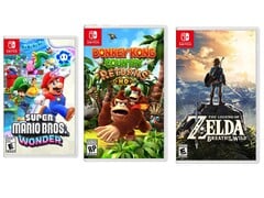 Vários jogos originais da Nintendo para o Nintendo Switch estão disponíveis com desconto.