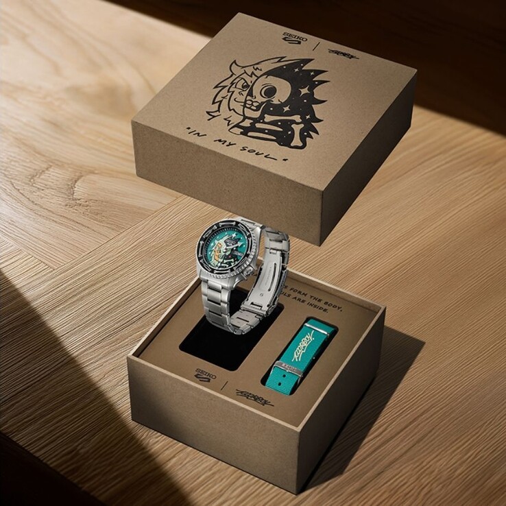 O relógio colaborativo Seiko 5 Sports x Poorboy SRPM17K. (Fonte da imagem: Seiko via Q-P Magazine)