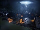 Uma imagem que mostra uma vila da dinastia Sengoku.