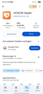Honor Configuração do aplicativo de saúde