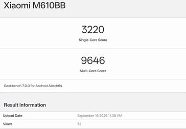 Lista de resultados do benchmark do Geekbench 7 do Xiaomi 18 Pro, ainda não lançado