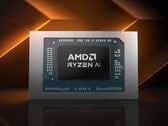 Esta imagem mostra uma versão editada da imagem de marketing dos chips Ryzen AI da AMD.