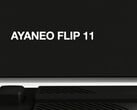 O teaser oficial do Flip 11 da Ayaneo mostra um botão físico montado na parte traseira. (Fonte da imagem: Ayaneo - editado)