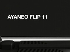 O teaser oficial do Flip 11 da Ayaneo mostra um botão físico montado na parte traseira. (Fonte da imagem: Ayaneo - editado)