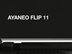 O teaser oficial do Flip 11 da Ayaneo mostra um botão físico montado na parte traseira. (Fonte da imagem: Ayaneo - editado)