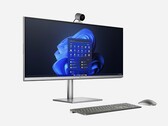 A tela ultra larga HP 34" AiO Desktop PC's 5K é bastante incomum. (Fonte de imagem: HP)