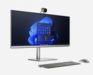 A tela ultra larga HP 34" AiO Desktop PC's 5K é bastante incomum. (Fonte de imagem: HP)