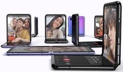O telefone Galaxy Z Flip dobrável foi apresentado pela primeira vez ao mundo em fevereiro de 2020. (Fonte da imagem: Samsung)