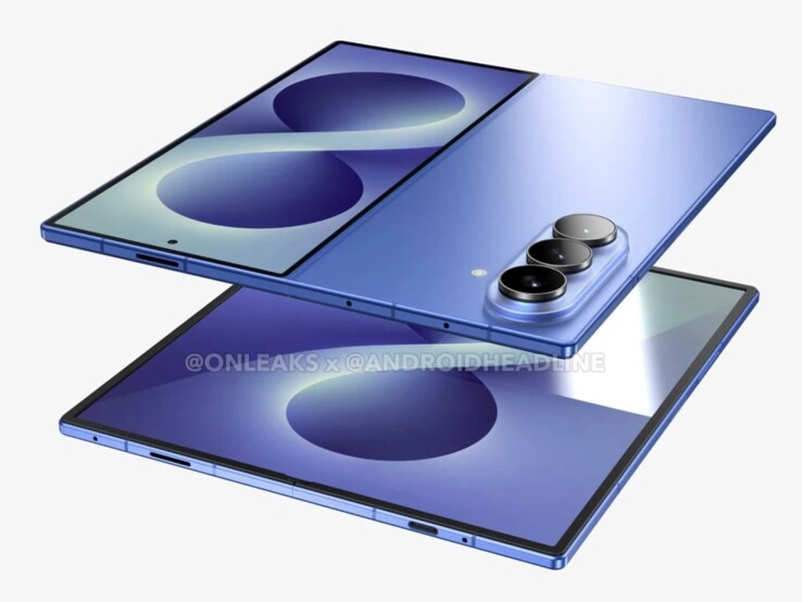 Renderização CAD não oficial do suposto Galaxy Z Fold 8.