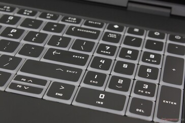 O teclado numérico e as teclas de seta menores são novas adições à série Omen 16