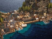 Uma imagem mostrando uma ilha em Whiskerwood, agora com 50% de desconto no Steam.