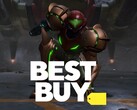 Samus de Metroid Prime 4: Beyond mostrado com o logotipo da Best Buy (Fonte da imagem: Nintendo of America, Best Buy com edições)