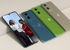 Espera-se que o Moto G06 seja lançado em pelo menos quatro cores. (Fonte da imagem: Ytechb)
